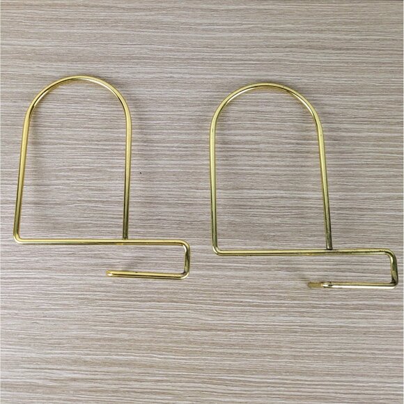 Gold Wire Bookends Pair – Minimalist Modern Style, Similar to IKEA FLIT - Picture 1 of 5